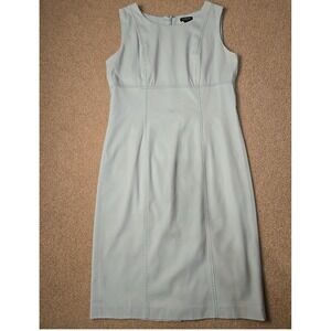 Worth New York Light Blue Sleeveless MIDI Dress Lyocell Cotton SZ 6 Made In‎ USA